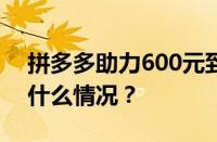 拼多多助力600元到元宝后面还有吗 目前是什么情况？