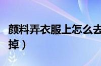 颜料弄衣服上怎么去除（颜料弄衣服上怎么洗掉）