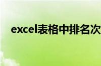 excel表格中排名次怎么排（名次怎么排）