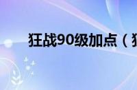 狂战90级加点（狂战pk加点90版本）