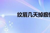 纹眉几天掉痂恢复自然（纹眉）