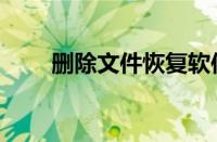 删除文件恢复软件（删除文件恢复）