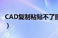 CAD复制粘贴不了圆形图（cad复制粘贴不了）