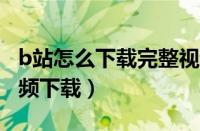 b站怎么下载完整视频到手机相册（bilibili视频下载）