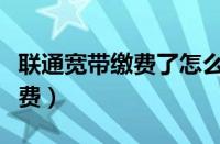 联通宽带缴费了怎么还不能上网（联通宽带缴费）