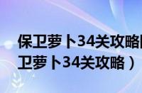 保卫萝卜34关攻略图解法视频教程大全（保卫萝卜34关攻略）