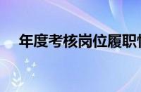 年度考核岗位履职情况（岗位履职情况）