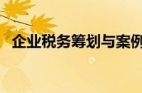 企业税务筹划与案例解析（企业税务筹划）