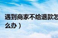 遇到商家不给退款怎么办（淘宝卖家不退款怎么办）