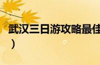 武汉三日游攻略最佳打卡点（武汉三日游攻略）