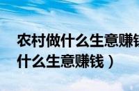 农村做什么生意赚钱 农村创业项目（农村做什么生意赚钱）