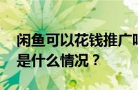 闲鱼可以花钱推广吗？闲鱼怎么盈利？ 目前是什么情况？