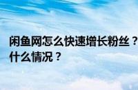 闲鱼网怎么快速增长粉丝？怎么通过闲鱼迅速吸粉？ 目前是什么情况？