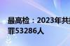 最高检：2023年共批准逮捕侵害未成年人犯罪53286人