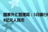 国家外汇管理局：5月银行结汇12505亿元人民币 售汇13638亿元人民币