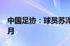 中国足协：球员苏泽铭因户籍造假被禁赛2个月