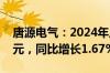 唐源电气：2024年上半年净利润4640.74万元，同比增长1.67%