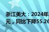 浙江美大：2024年上半年净利润9756.22万元，同比下降55.26%