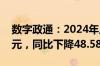 数字政通：2024年上半年净利润7196.01万元，同比下降48.58%