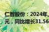 仁智股份：2024年上半年净利润-1759.15万元，同比增长31.56%